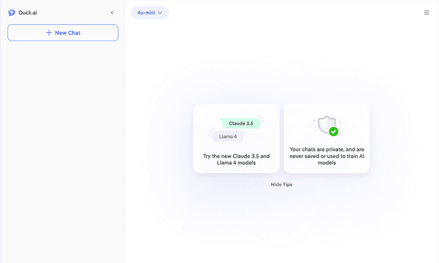 Duck Duck Go AI search 