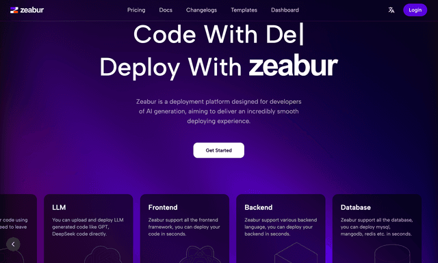 Zeabur is an AI-powered cloud deployment platform