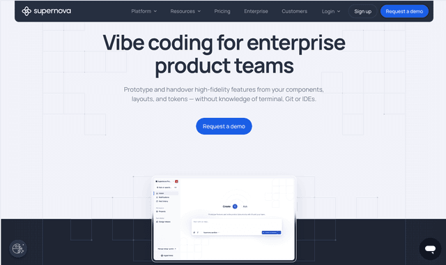 Supernova.io :Vibe coding for enterprise product teams