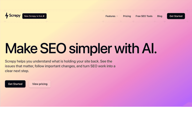 Screpy AI SEO Audit And Rank Tracking Tool