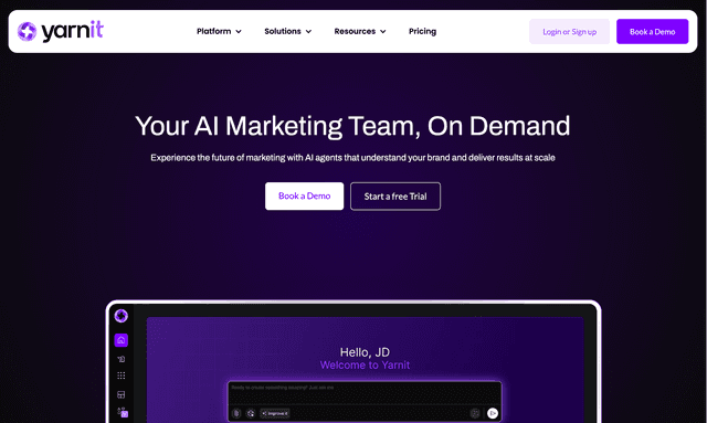 Yarnit is an AI-powered content marketing platform