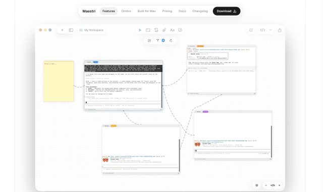 Maestri :An infinite canvas where coding agents work in concert