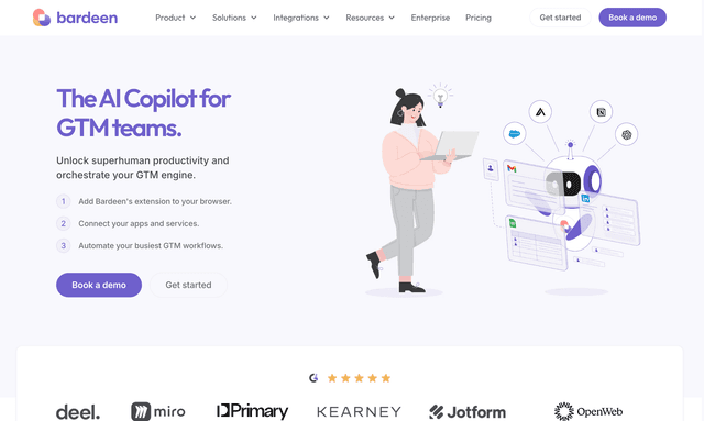 Bardeen AI Copilot for  GTM teams.