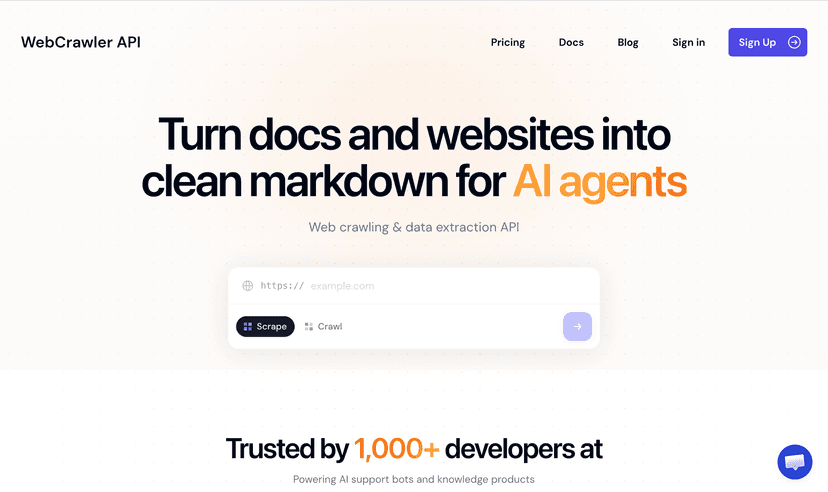 WebCrawler API