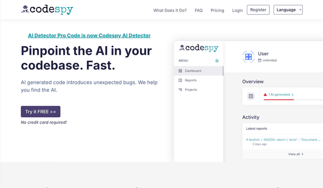 Codespy Pinpoint the AI in your codebase. Fast.