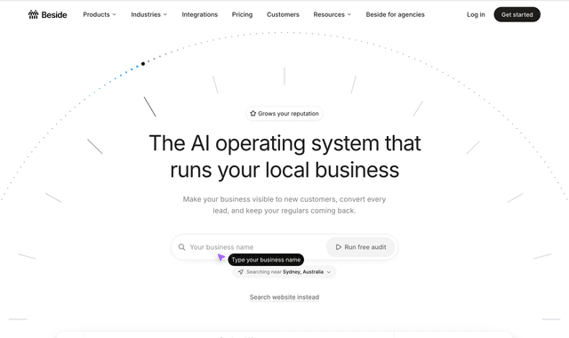 Beside :The AI operating system that runs your local business.