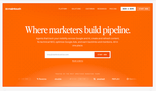 Maintouch :Drive more leads with AI agents for SEO, AEO, content, and links