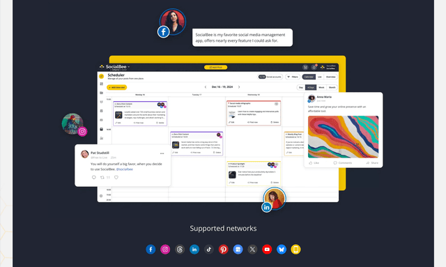 Social Bee : The complete solution to take care of your social media profiles