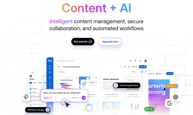 Box:  AI content management, secure collaboration, and automated workflows