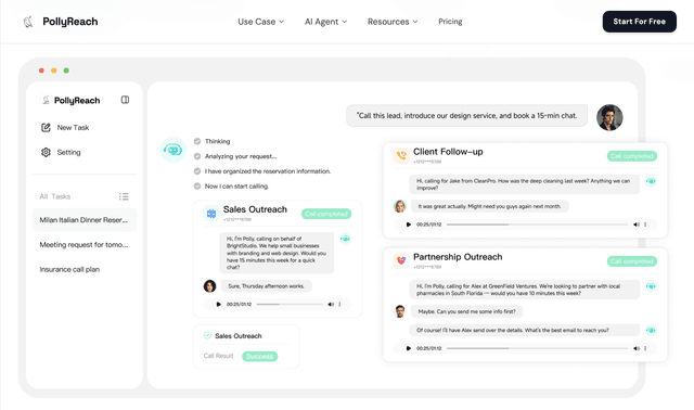 Polly Reach :Your AI Agent Can Now Make Real Phone Calls