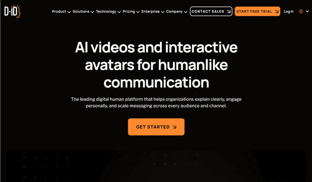 D-ID :AI videos and interactive avatars for humanlike communication
