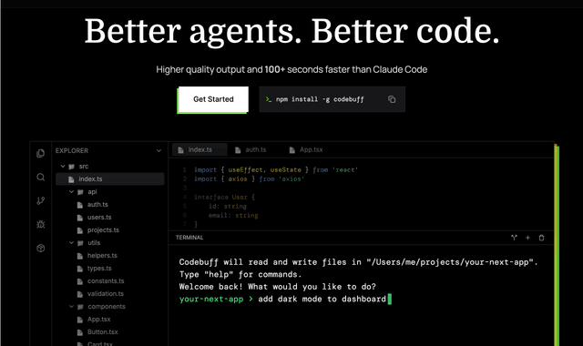 Codebuff: Make your terminal write code for you