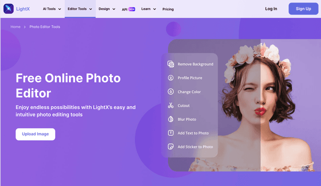 Light X online photo editor