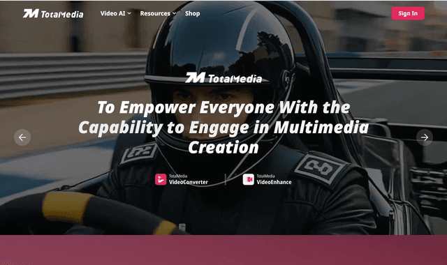 Total Media :AI-powered video tools for creators, editors, and professionals. 