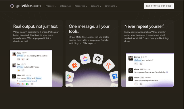 GetViktor: AI coworker that lives in your Slack or Microsoft Teams workspace.
