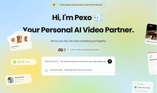 Pexo :Your Personal AI Video Partner.