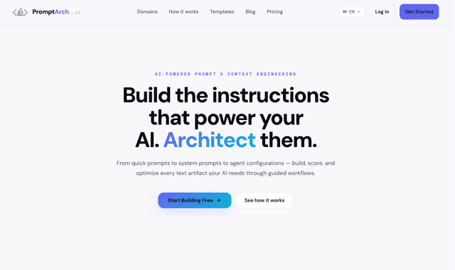 Prompt Arch :Build the instructions that power your AI. Architect them.