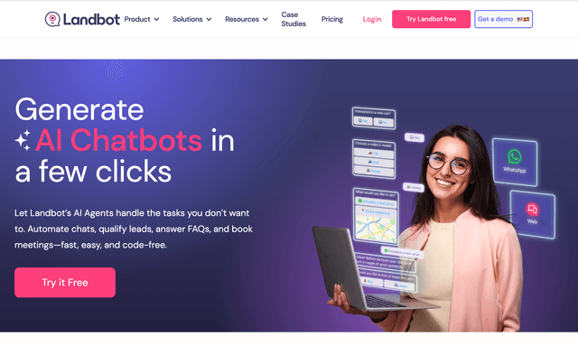 Landbot : Generate AI Chatbots in a few clicks