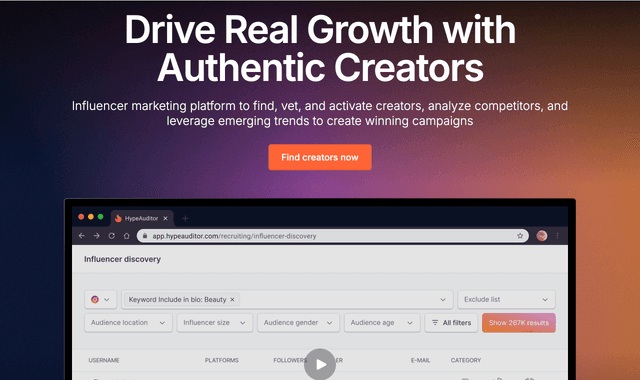 HypeAuditor :Drive Real Growth with Authentic Creators