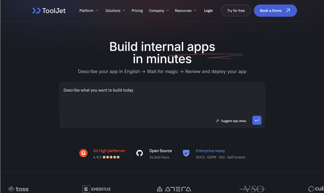 ToolJet: Build internal apps in minutes
