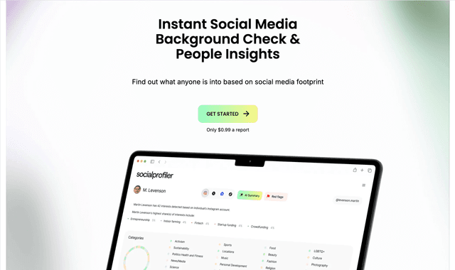 Socialprofiler : Instant Social Media Background Check & People Insights