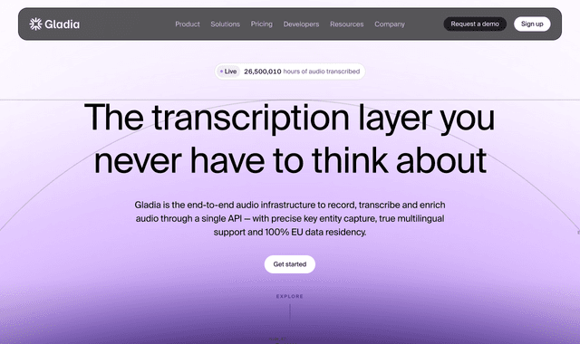 Gladia is an AI audio infrastructure platform