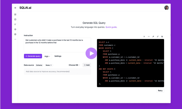 Sqlai AI: Generate SQL Queries in Seconds for Free