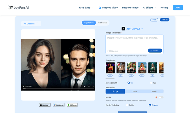 Joyfun AI: AI Video Generator, Face Swap & AI Effects