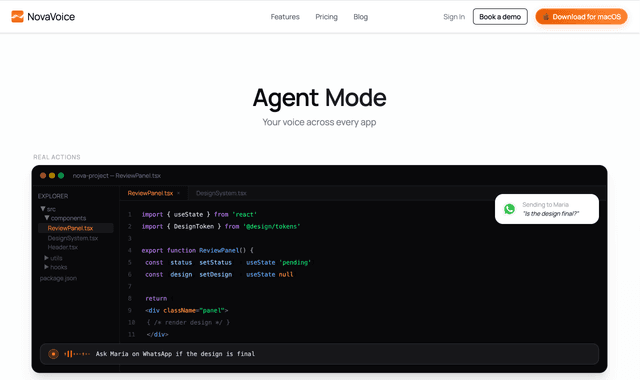 Nova Voice : AI voice-assistant to control apps on any device 100%