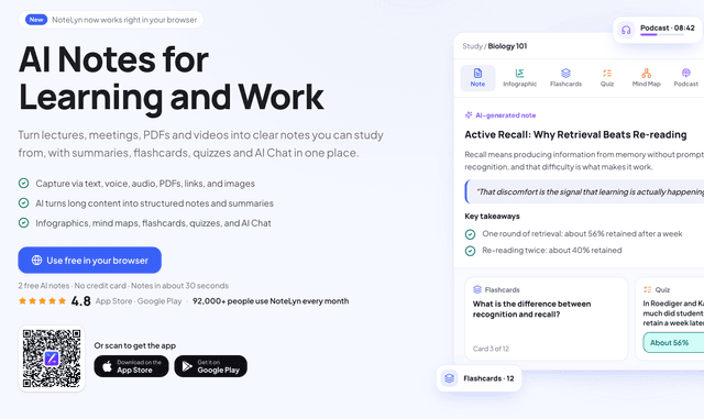 Notelyn AI :AI Notes for Learning and Work