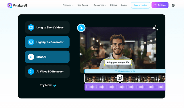 Vmaker AI: AI That Creates and Edits Videos for You!
