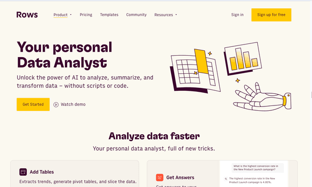Rows your personal data analyst