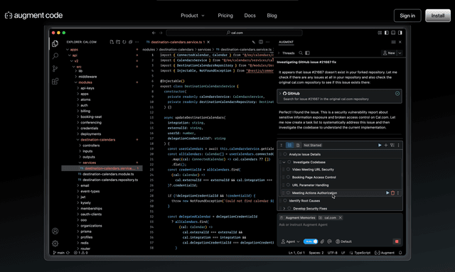 Augment Code :Autonomous software agents, in your IDE and the cloud.