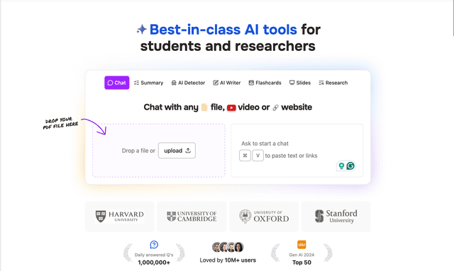 Chat PDF: Best-in-class AI tools for students and researchers