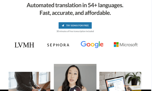 Sonix Automated translation in 54+ languages. Fast, accurate, and affordable.