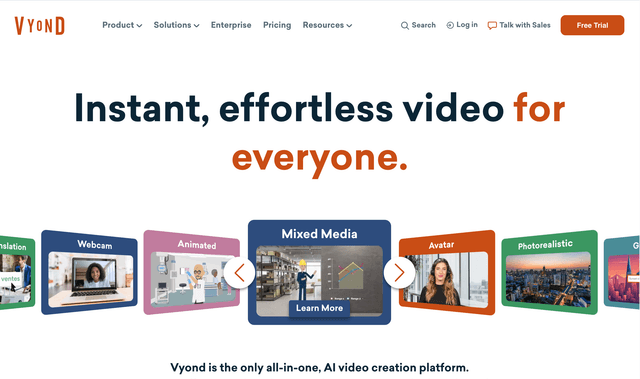Vyond : Instant, effortless video for everyone.