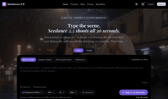 Seedance 2.5 AI Video Generator
