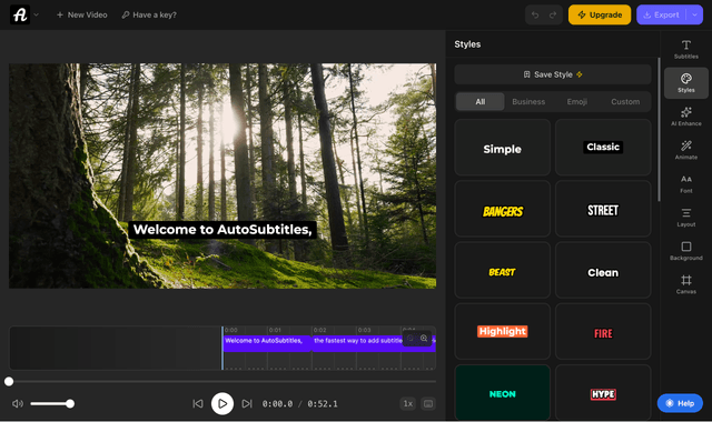 Auto Subtitles: Add subtitles to your videos instantly