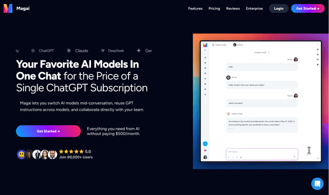 Magai: Your Favorite AI Models In One Chat for the Price of a Single ChatGPT Subscription