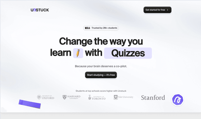 Unstuckstudy: Change the way you learn with quizzes