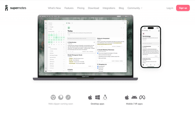  Supernotes is your new home for ideas, records, tasks, and lists. 