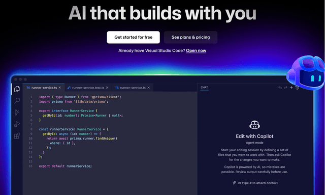 GitHub Copilot AI that builds with you