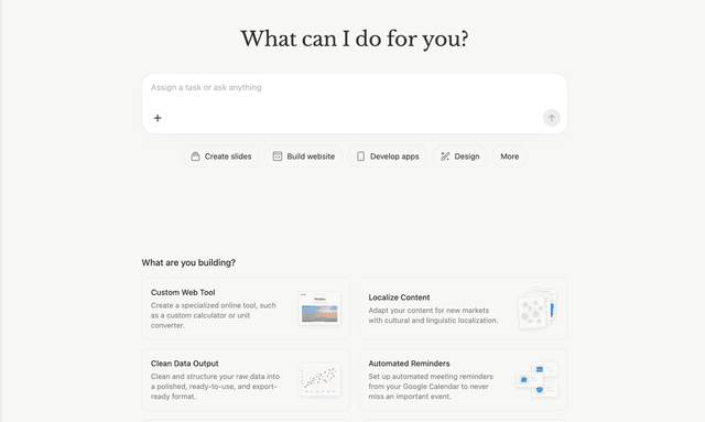 Manus is an action engine that executes tasks, automates workflows, and extends your reach.