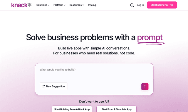 Knack:Solve business problems with a prompt