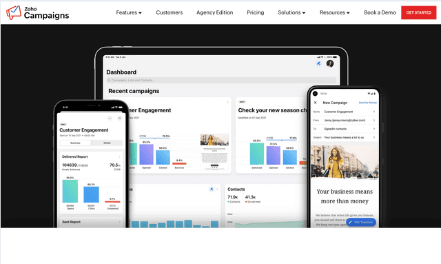 Zoho Campaigns: Email marketing software that grows as you go.