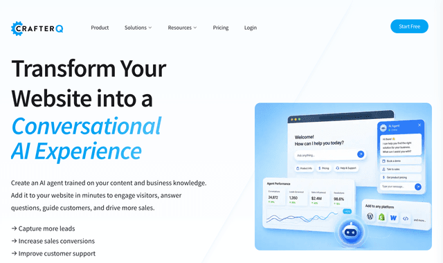 Crafter Q AI:Build an AI agent for your website
