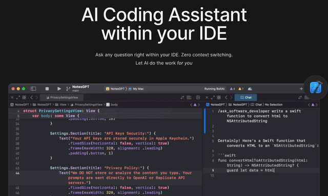 AI Coding Assistant within your IDE