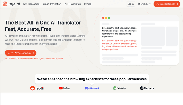 Lufe AI Translator :The Best All in One AI Translator Fast, Accurate, Free