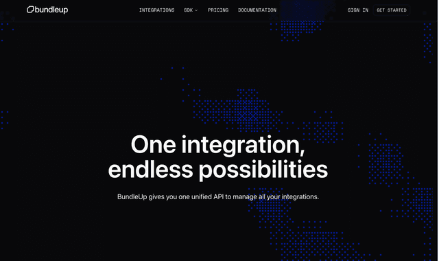 BundleUp gives you one unified API to manage all your integrations.