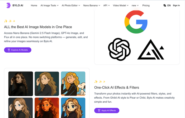 Bylo AI: All-In-One AI Image Generator & Photo Editor